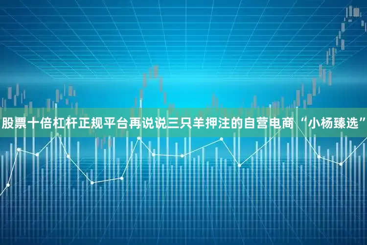 股票十倍杠杆正规平台再说说三只羊押注的自营电商 “小杨臻选”